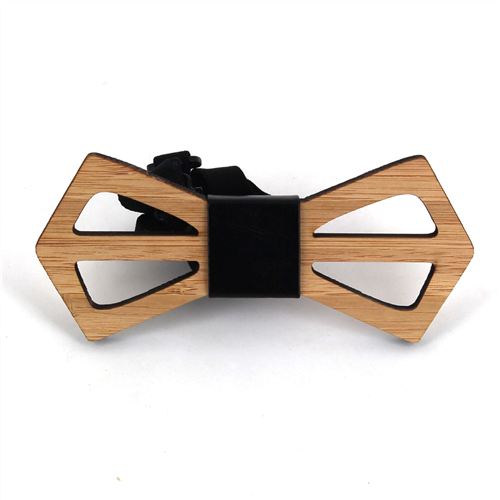 Nœud Papillon en bambou creux et cuir