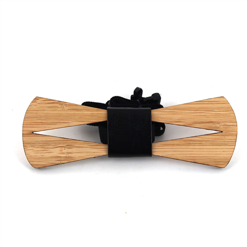 Nœud Papillon en bambou creux et cuir