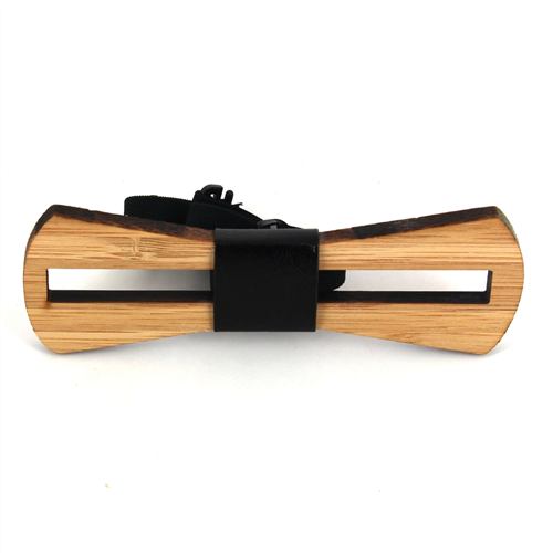 Nœud Papillon en bambou creux et cuir