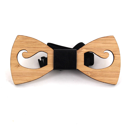 Nœud Papillon en bambou moustache creuse