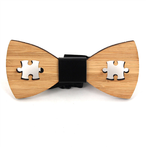 Nœud Papillon en Bambou Creux Puzzle