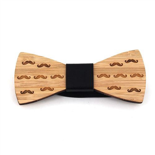 Nœud Papillon en bambou Mini Moustaches
