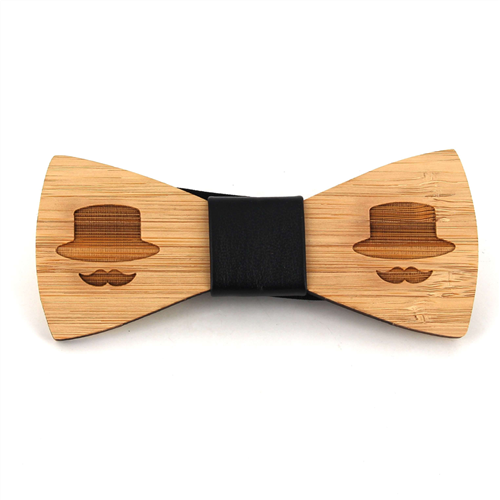 Nœud Papillon Bambou Chapeau et Moustache