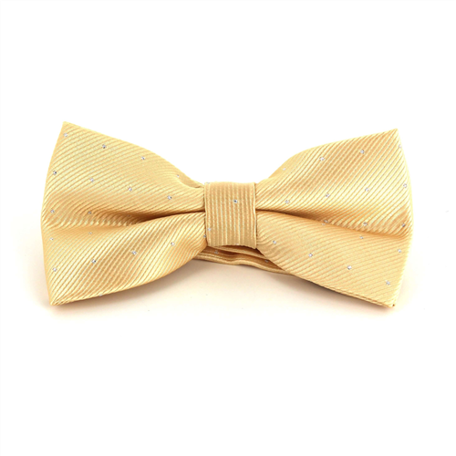 Nœud Papillon Beige à Pois Brillants