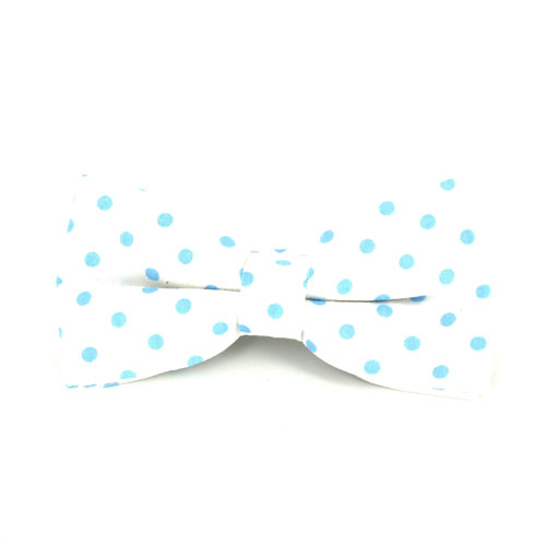 Nœud Papillon Blanc à Pois Bleus