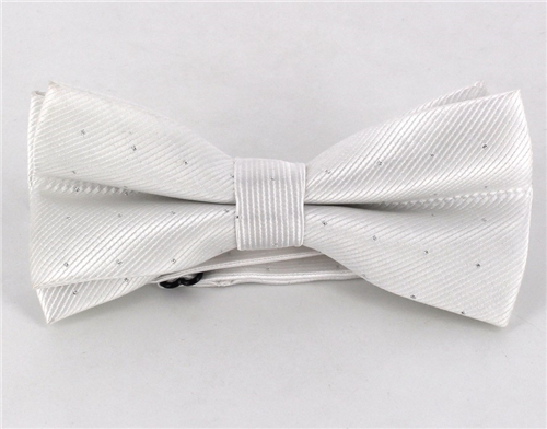 Nœud Papillon Blanc à Pois Brillants