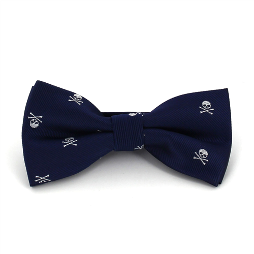 Nœud Papillon Crânes Bleu Foncé