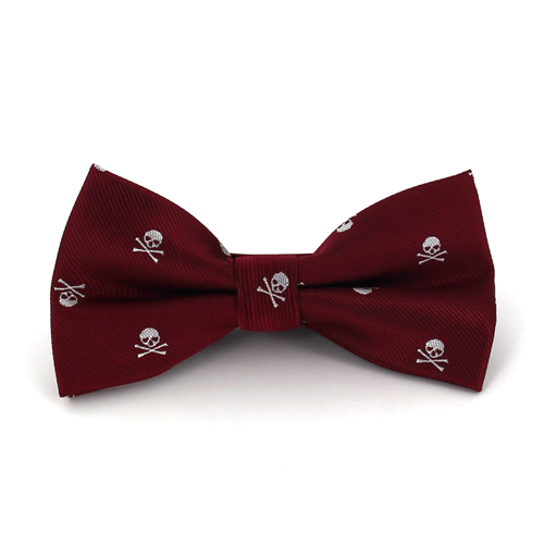 Nœud Papillon crânes grenat