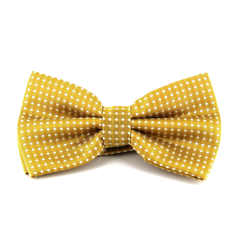 Nœud Papillon Champagne Points Blancs