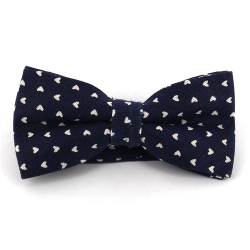 Nœud Papillon Coeurs Bleu Marine