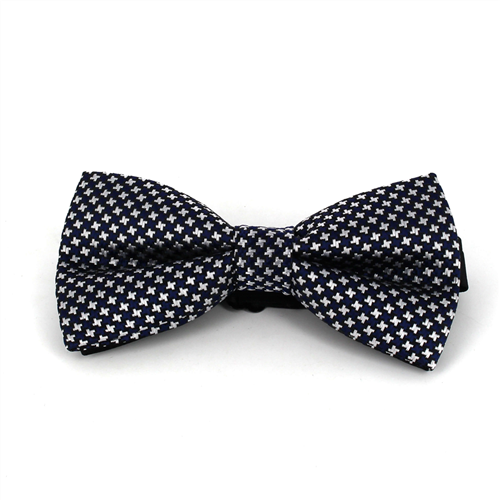 Nœud Papillon Croix Bleu et Argent