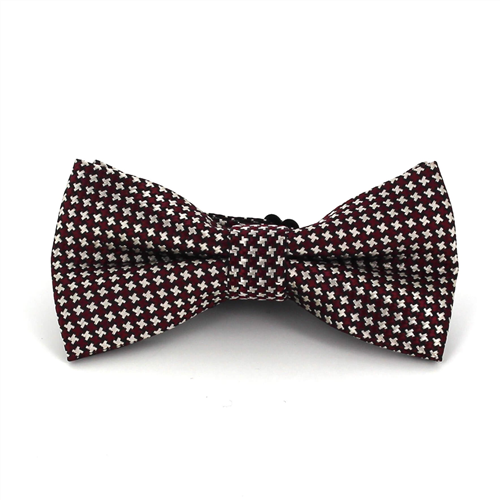 Nœud Papillon Croix Grenat et Argent