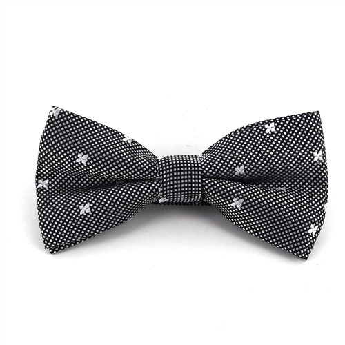 Nœud Papillon Croix et Points Noir