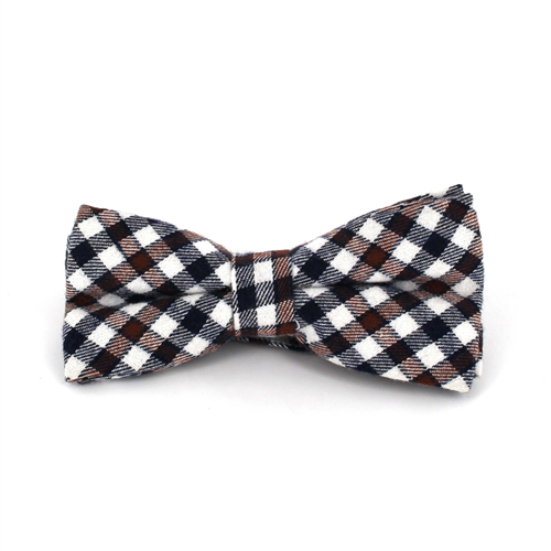 Nœud Papillon à carreaux blanc, marron et noir
