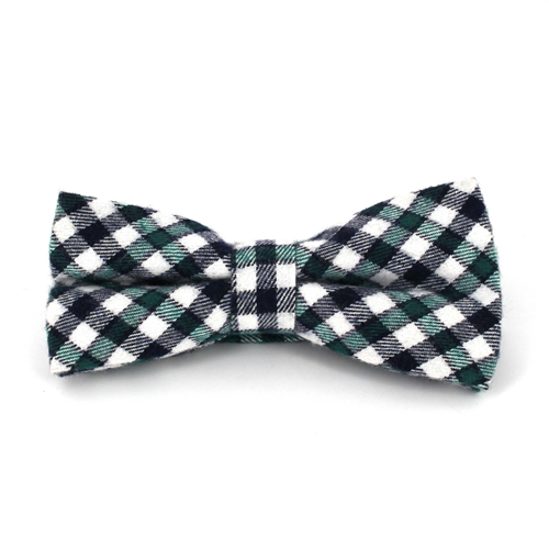 Nœud Papillon à carreaux blancs, verts et noirs