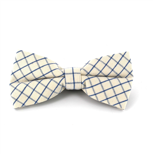 Nœud Papillon à carreaux blancs et bleus