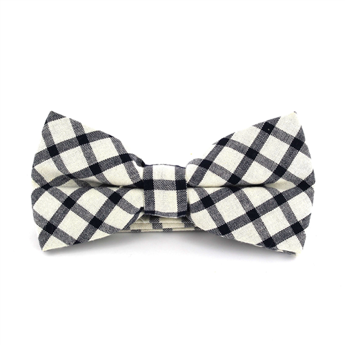 Nœud Papillon à carreaux blancs et bleu marine
