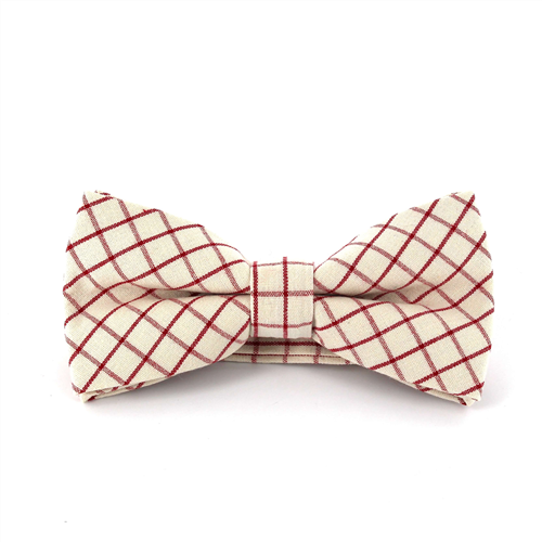 Nœud Papillon à carreaux blancs et rouges