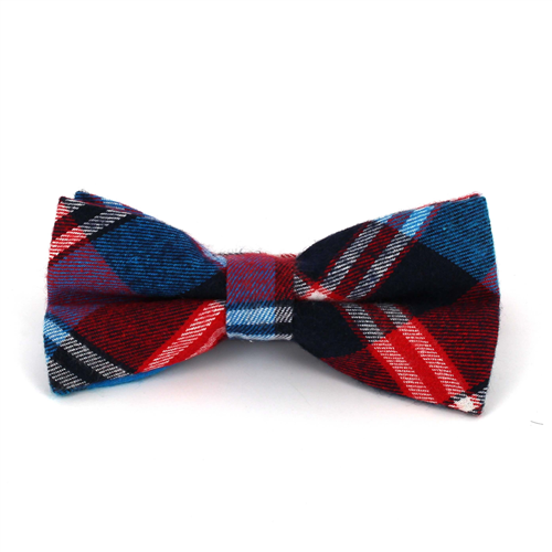 Nœud Papillon à carreaux écossais bleu et rouge
