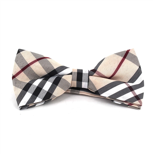 Nœud Papillon à carreaux écossais beige II