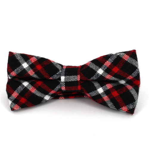 Nœud Papillon à carreaux écossais noir et rouge
