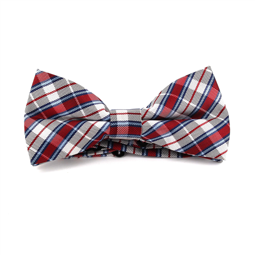 Nœud Papillon à carreaux écossais rouge et blanc