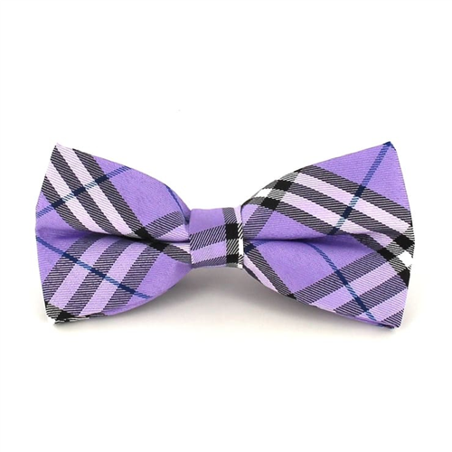Nœud Papillon à carreaux écossais violet