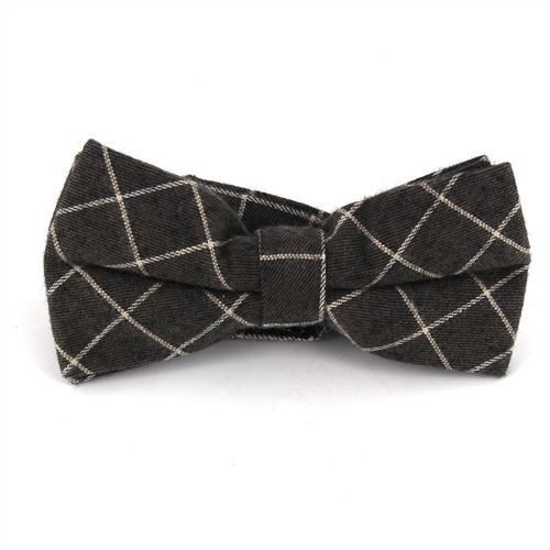 Nœud Papillon à carreaux marron et blanc