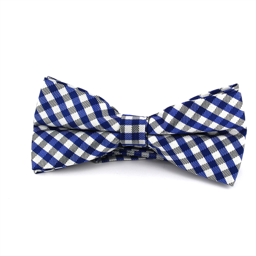Nœud Papillon à carreaux Vichy bleu et blanc