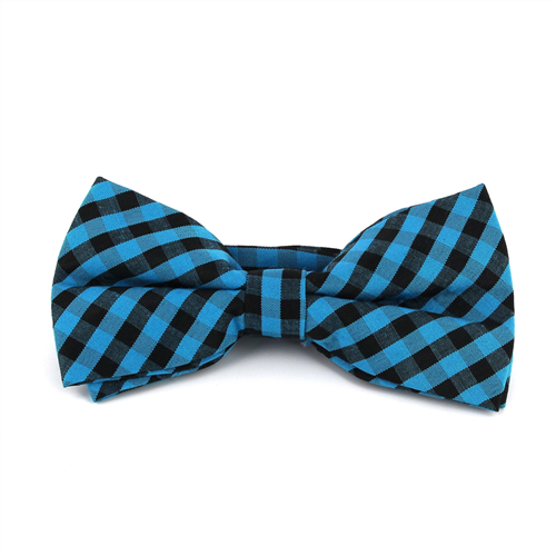 Nœud Papillon à carreaux Vichy bleu et noir