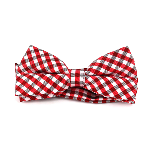 Nœud Papillon à carreaux Vichy rouge et blanc