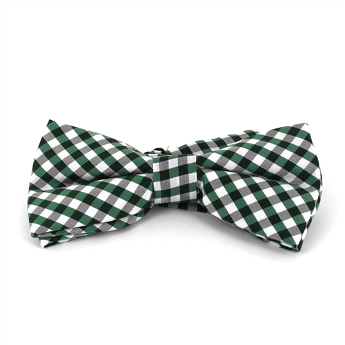 Nœud Papillon à carreaux Vichy vert et blanc