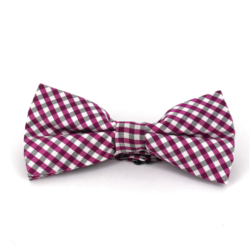 Nœud Papillon à carreaux vichy violet et blanc