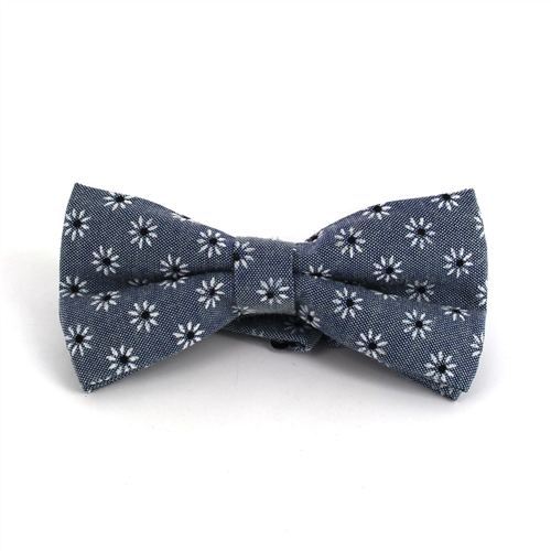 Nœud Papillon Fleurs Gris