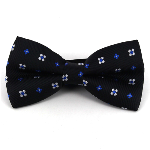 Nœud Papillon Fleurs Noires