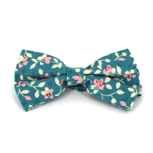 Nœud Papillon Fleurs Turquoise