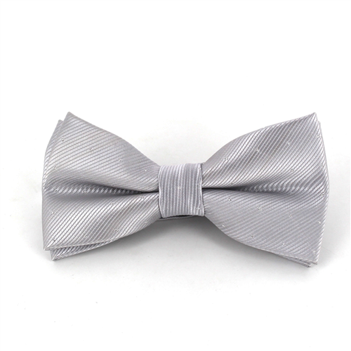 Nœud Papillon Gris Argent Points Brillants