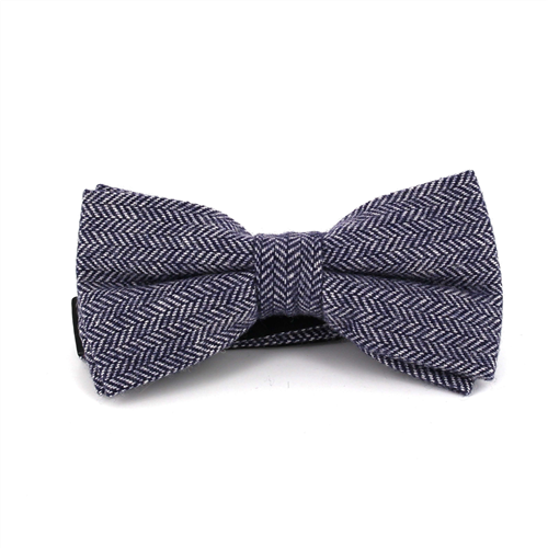 Nœud Papillon en laine à chevrons bleu marine