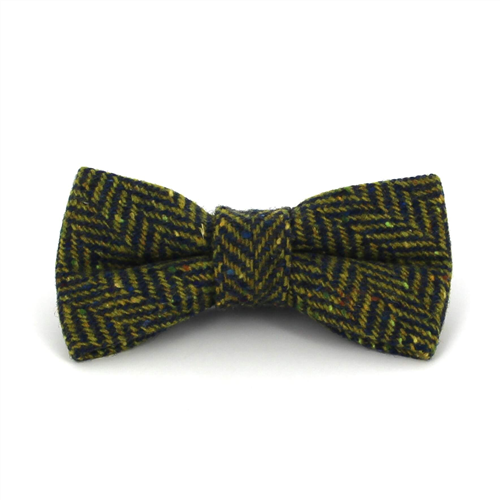 Nœud Papillon en laine à chevrons bleu et jaune