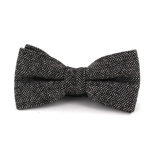 Nœud Papillon en laine à chevrons noir