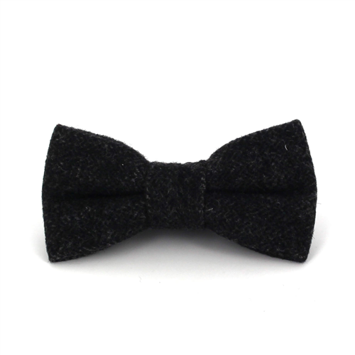 Nœud Papillon en laine mouchetée marron foncé