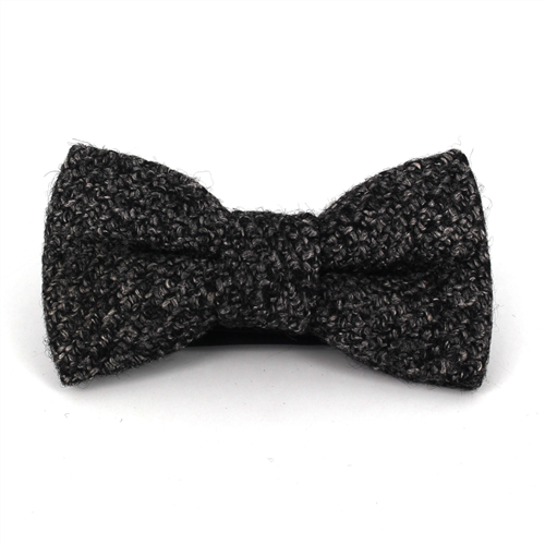 Nœud Papillon en laine chinée noire