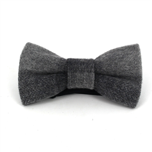 Nœud Papillon en laine unie gris