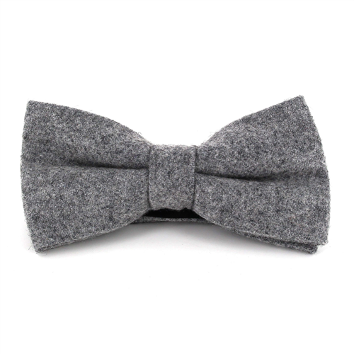 Nœud Papillon en laine unie gris clair
