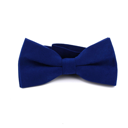 Nœud Papillon en daim bleu uni