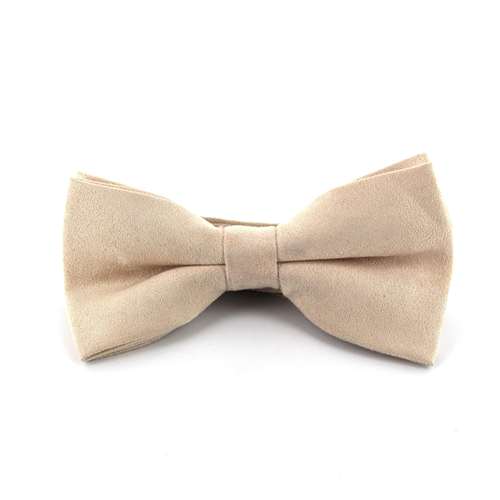 Nœud Papillon en daim beige uni