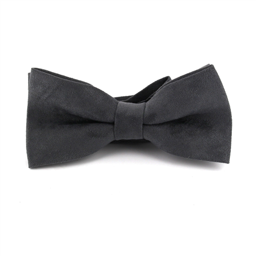 Nœud Papillon en daim gris uni