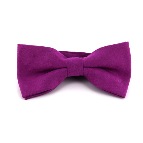 Nœud Papillon en daim violet uni