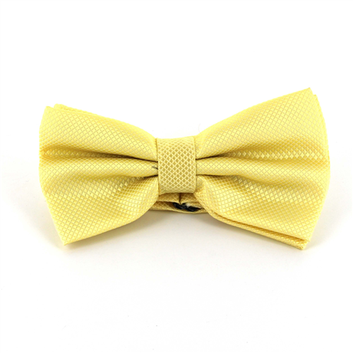 Nœud Papillon Uni Carreaux Jaune Clair