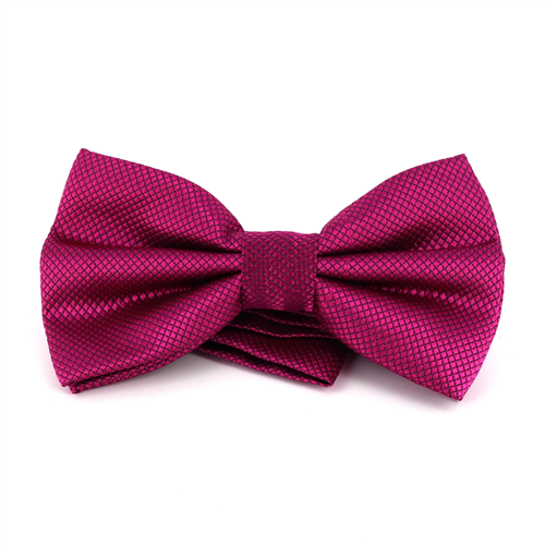 Nœud Papillon uni à carreaux fuchsia